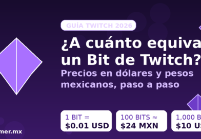 Infografía: a cuánto equivale un Bit de Twitch en dólares y pesos mexicanos